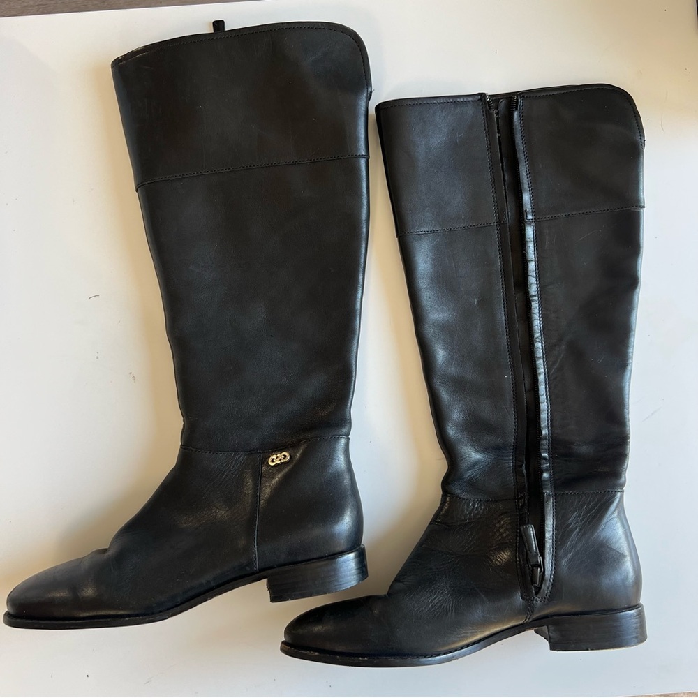Cole Haan knee high black boots, calf leather size 6.5